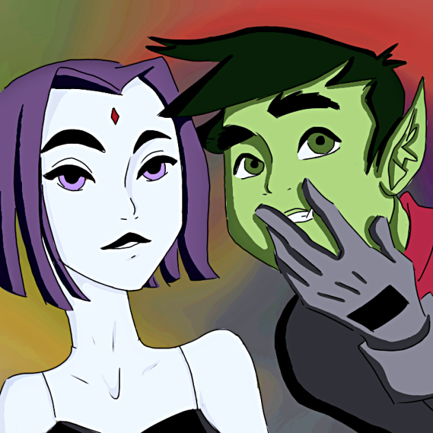 Raven and beast boy - ibisPaint