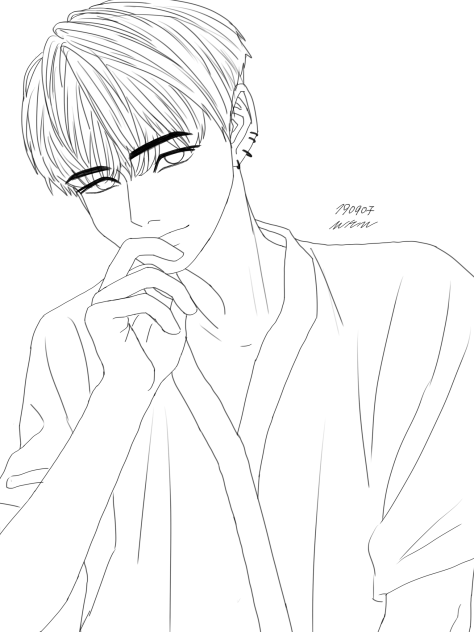정국이 사진 보고 그렸음