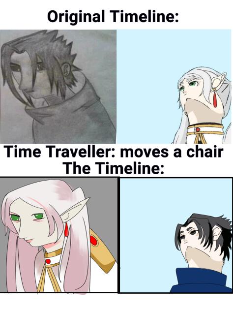 another frieren and saskii meme