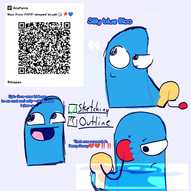 Bloo-shaped brush 🎲🏓💙‼️