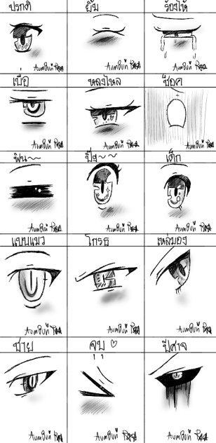 วิธีวาดตา หลายๆแบบ