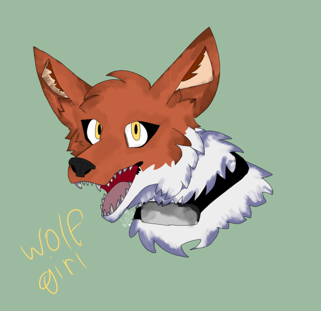 Fan art for wolf girl (redraw)