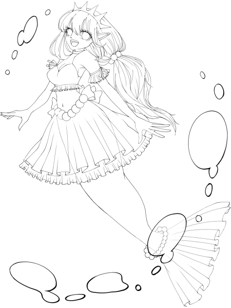 マーメイド@線画