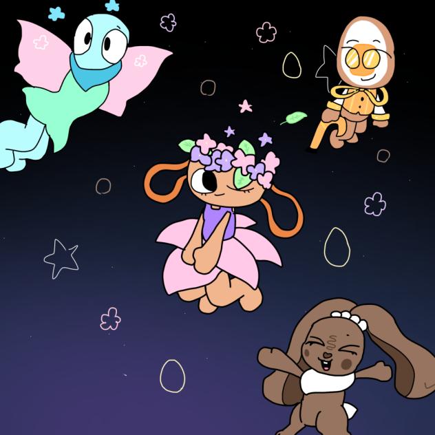 Easter toons in space