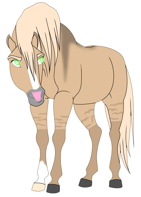Potato_ocs-Raven as a horse