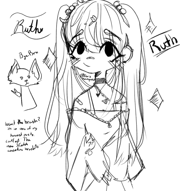 (sketch)A kinda grunge but kind girl 😊