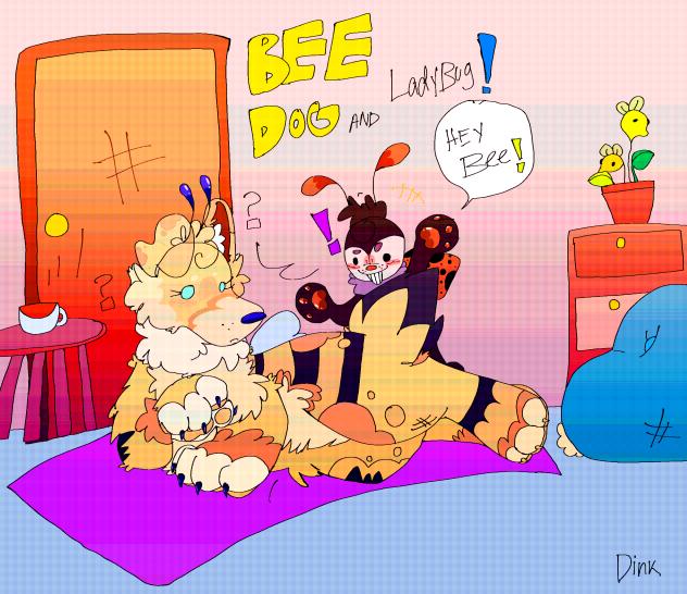 Dog bee and LadyBug!!!