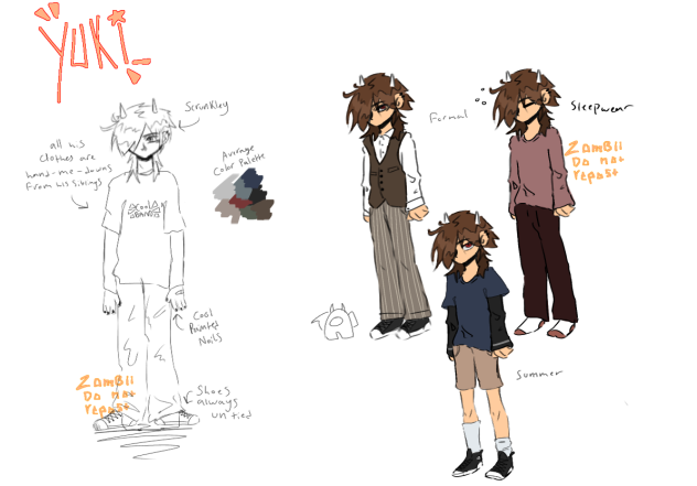 ref sheet for my stinkey oc