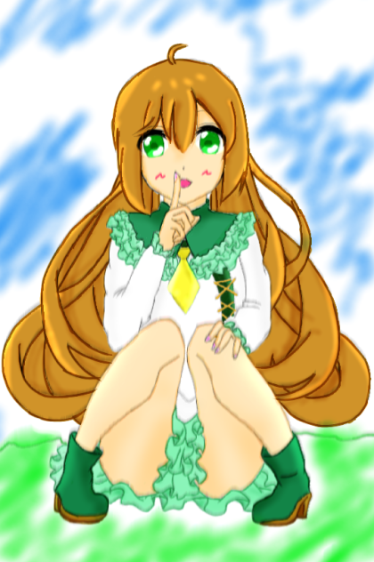 【線画】女の子  塗らせていただきました！