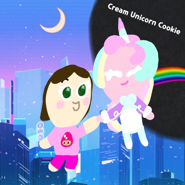 Cream Unicorn Cookie in my style!!!