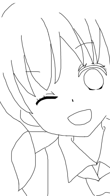 女の子【線画】