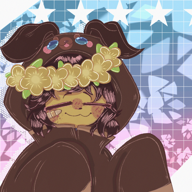 frisk in a doggo onesie