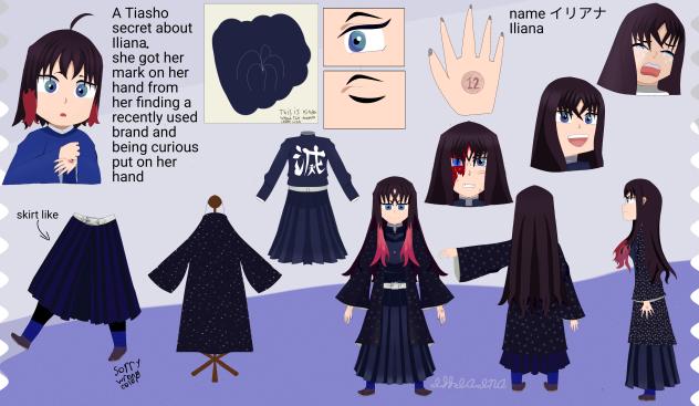 Main character sheet for kny oc