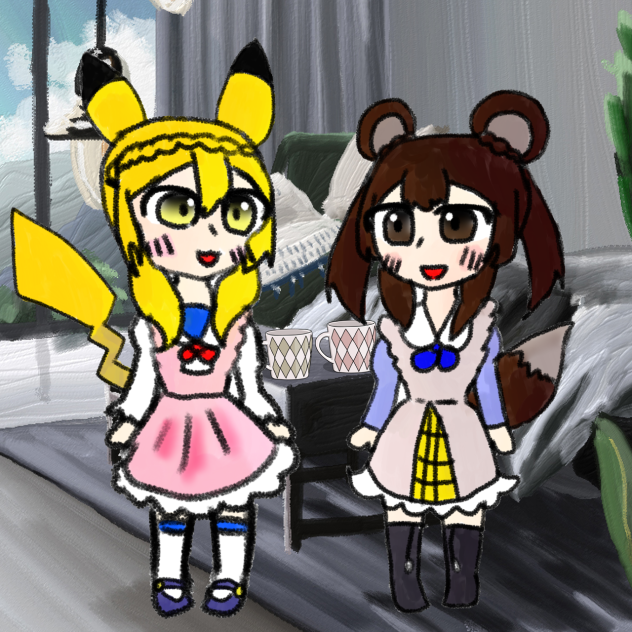 ブイナちゃんとピカリちゃん！