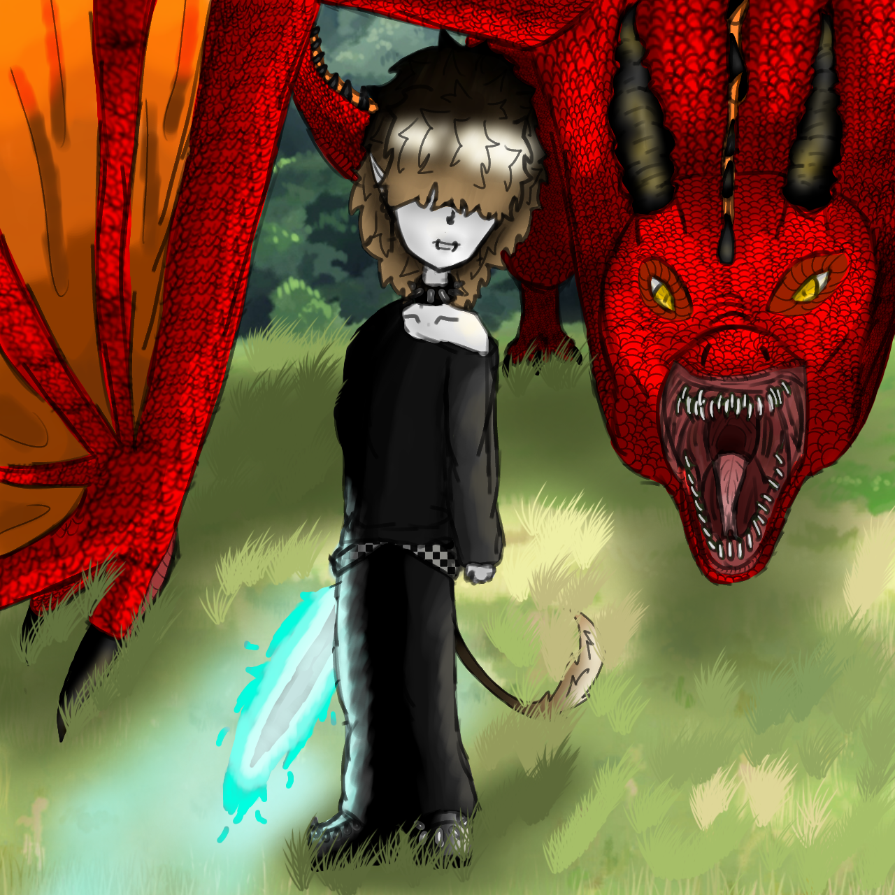 goststone and his dragon fire - ibisPaint