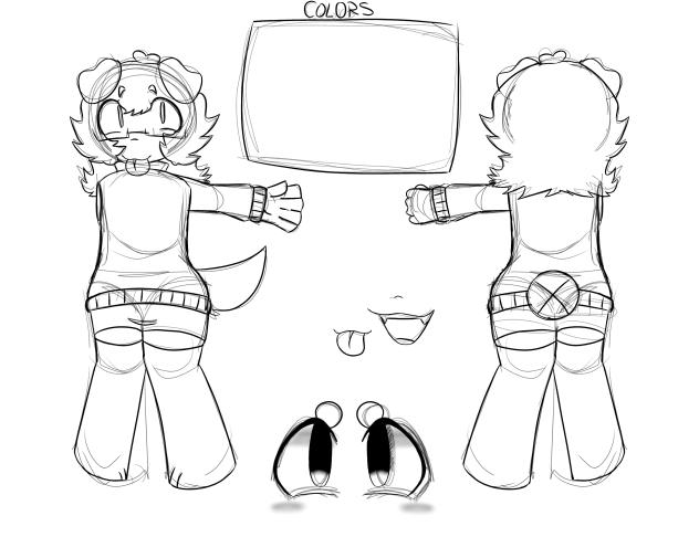 red ref sheet lineart
