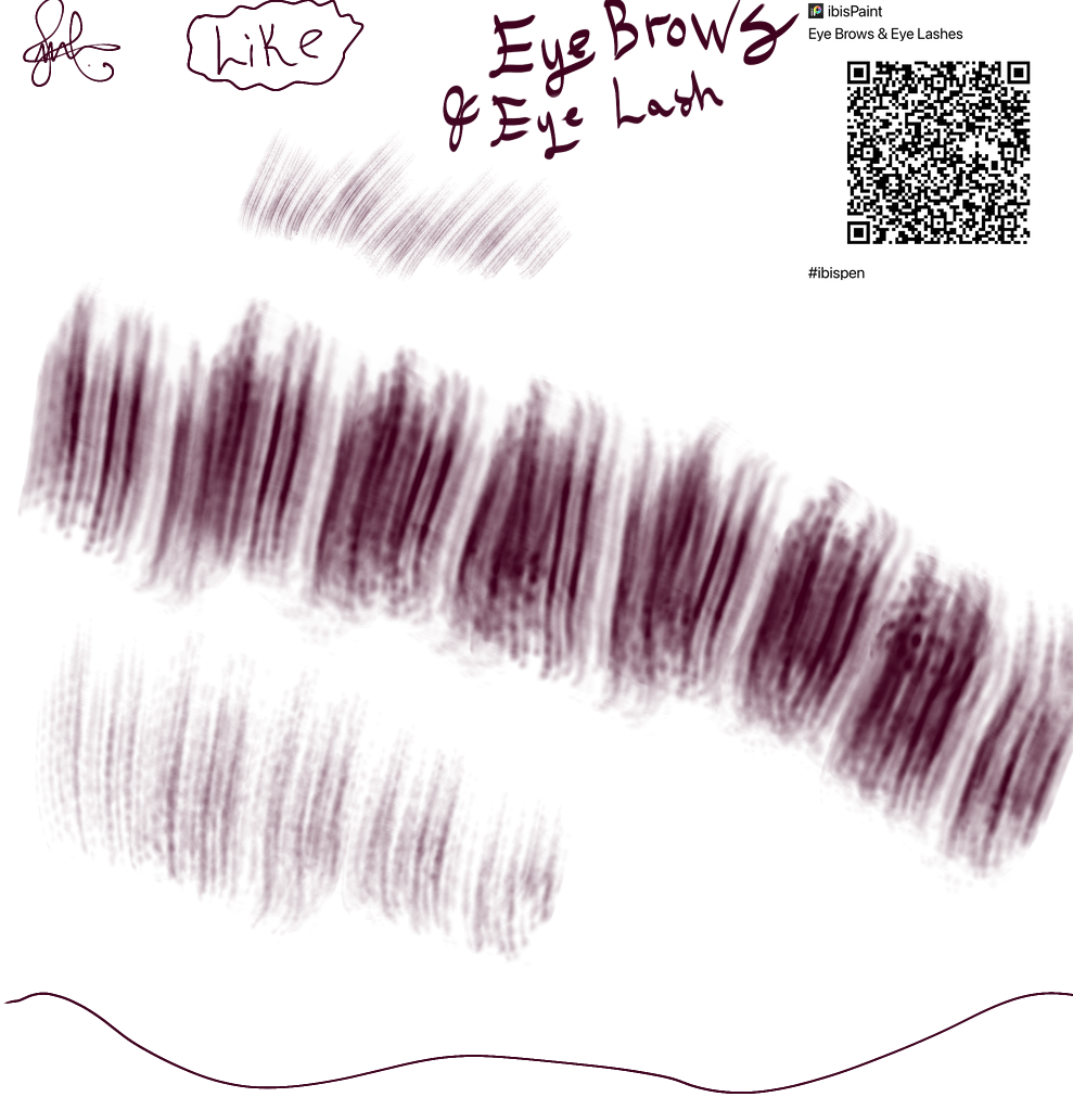 Eye brow and eye lash ibisPaint