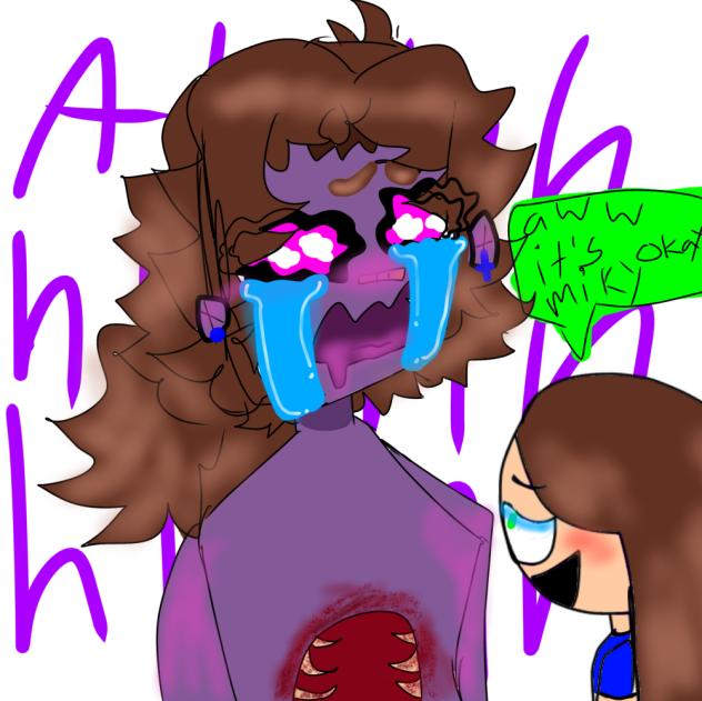 Crying cuz me can’t eat