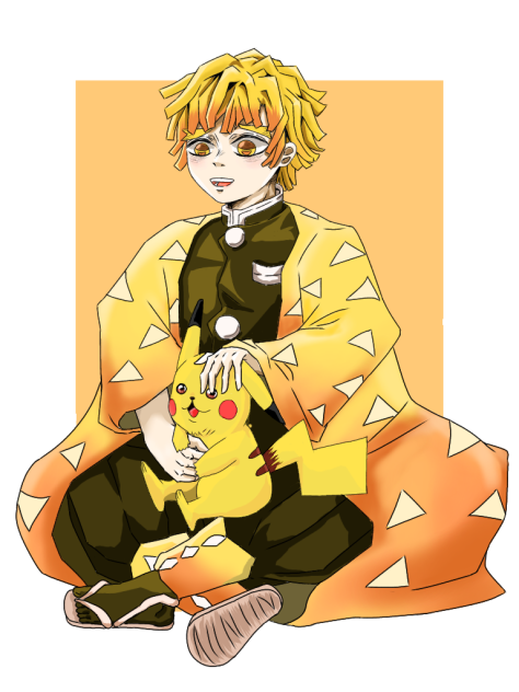 HappyNewYear!善逸&ピカチュウ