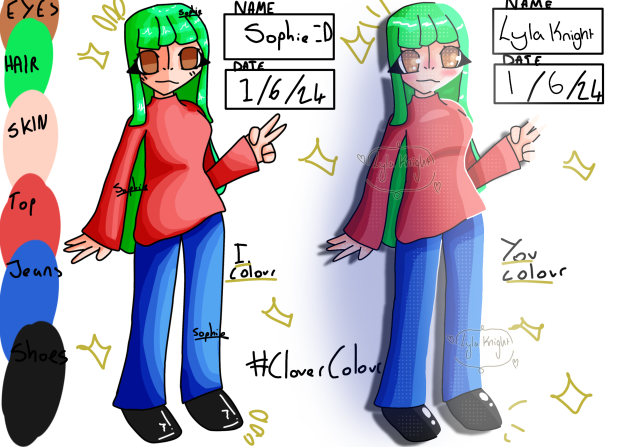 I colour u colour with Sophie