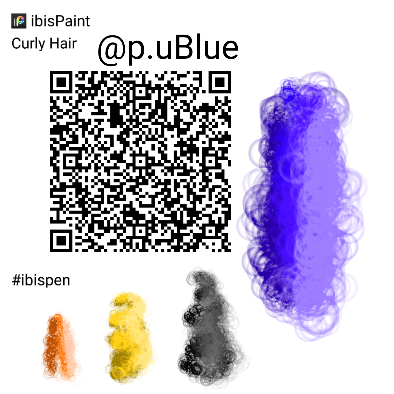 QRcode Brush CurlyHair ibisPaint