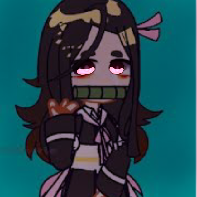Glowing eye and Nezuko