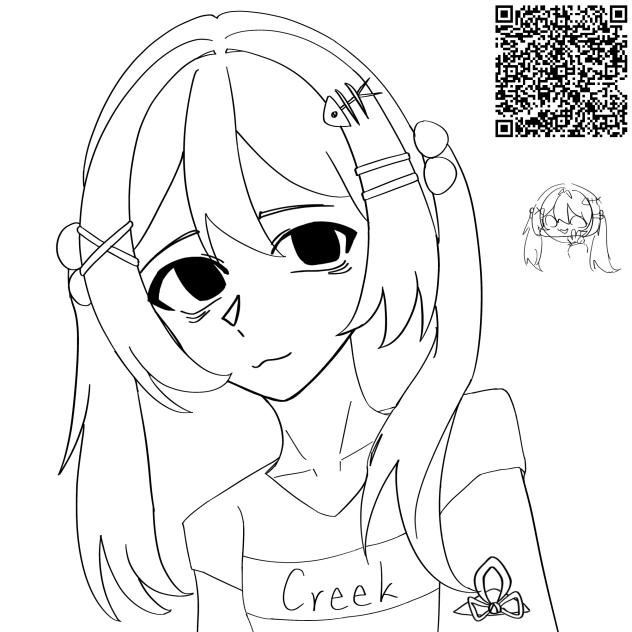 给清柚友友画的赠图线稿