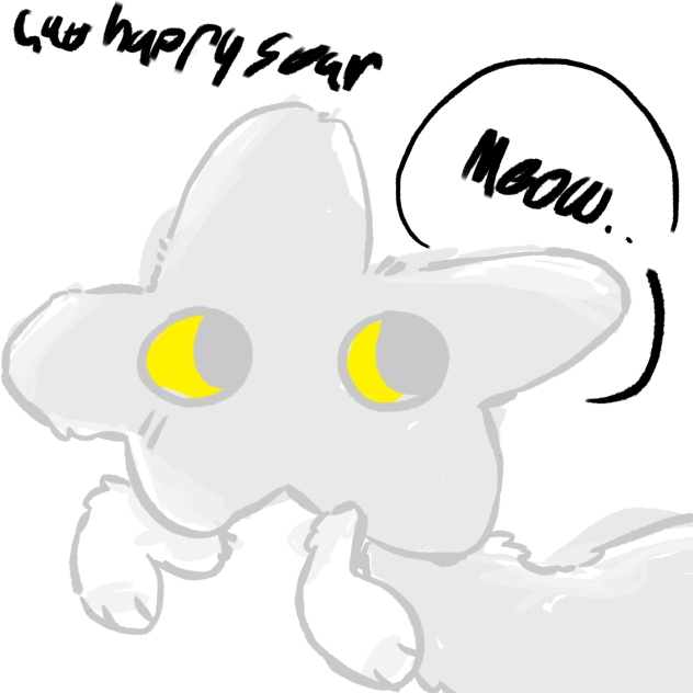 Happy star as a cat
