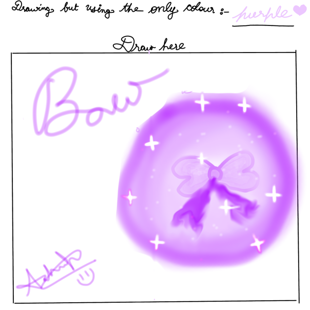 Drawing with only purple