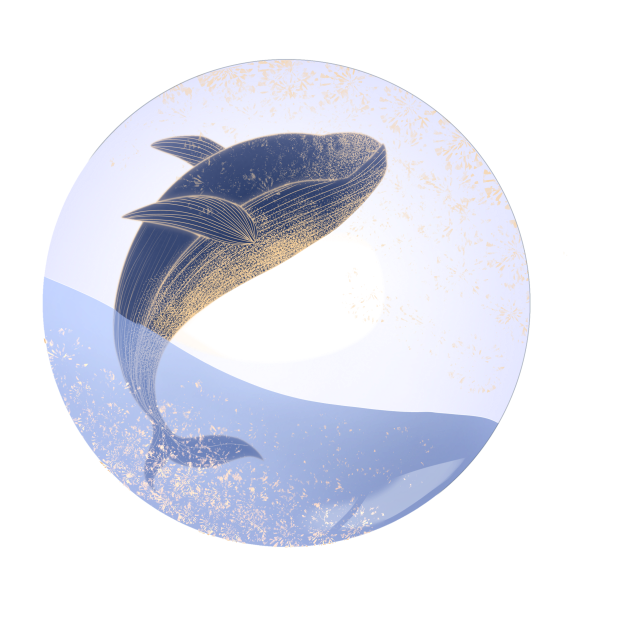 Whale in a crystal ball