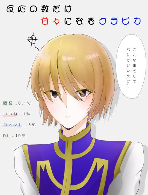 反応の数だけ甘々になるクラピカ！