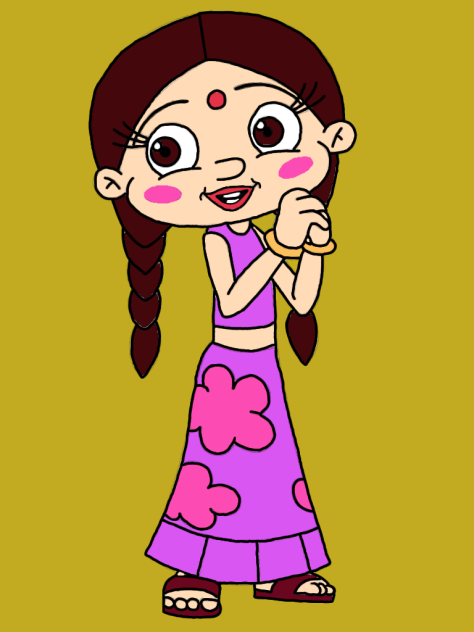 Chutki (Chhota Bheem) drawing