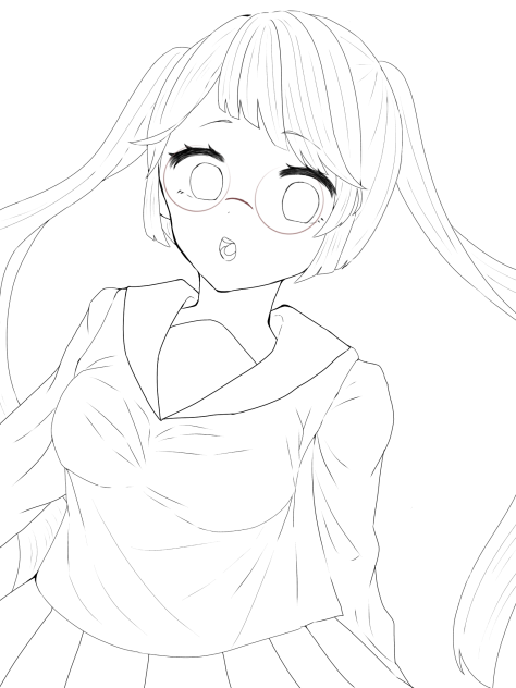 神奈沢 三咲 【線画】