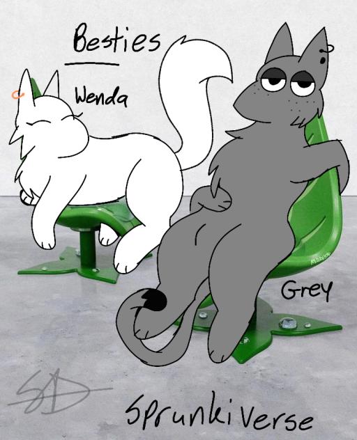 Wenda and Grey on chill 😎