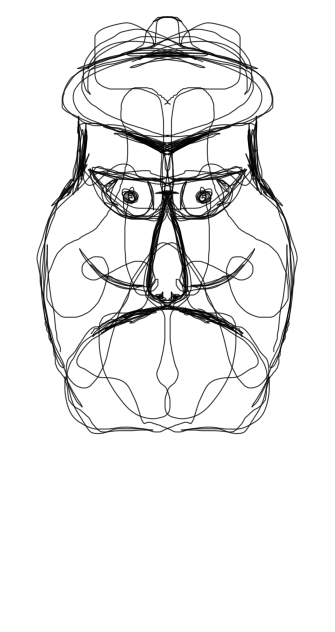 I drew a creepy face