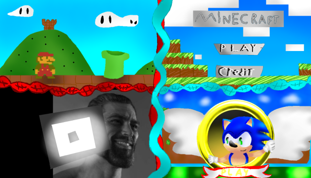 Mario minecraft sonic roblox
