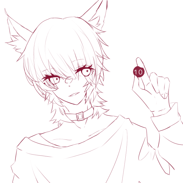 こっくりさん_線画