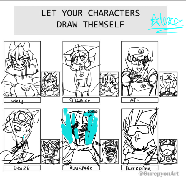 if my characters drew themselves...