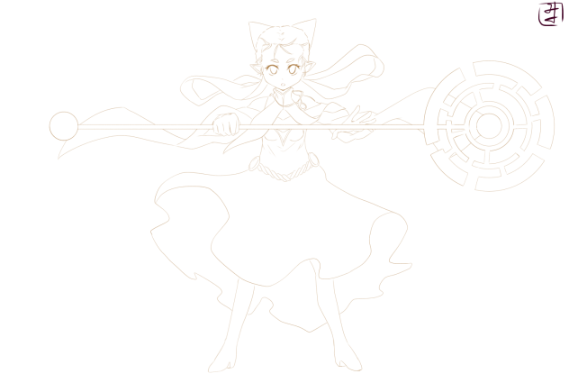 見習い魔導師（線画