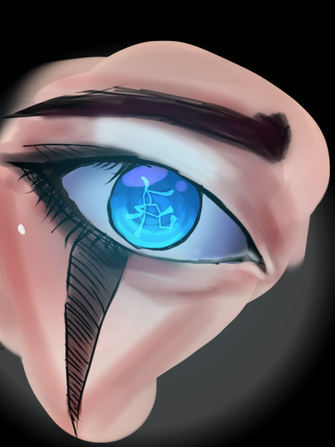 Drawing Xiao's eye bcs why not