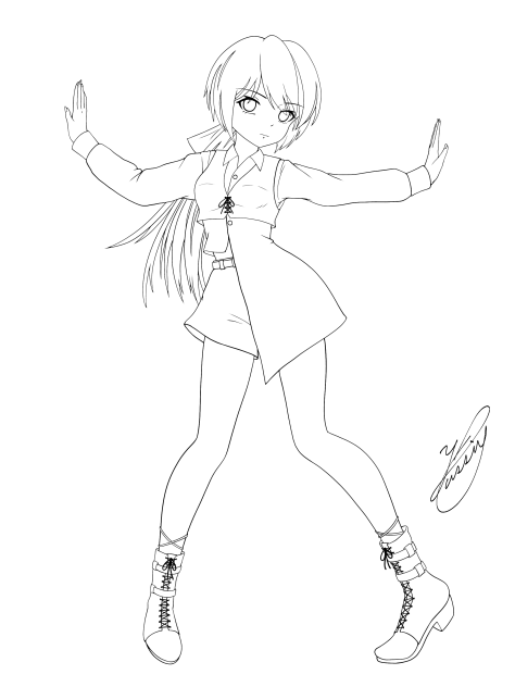 Premonition of the beginning（線画）