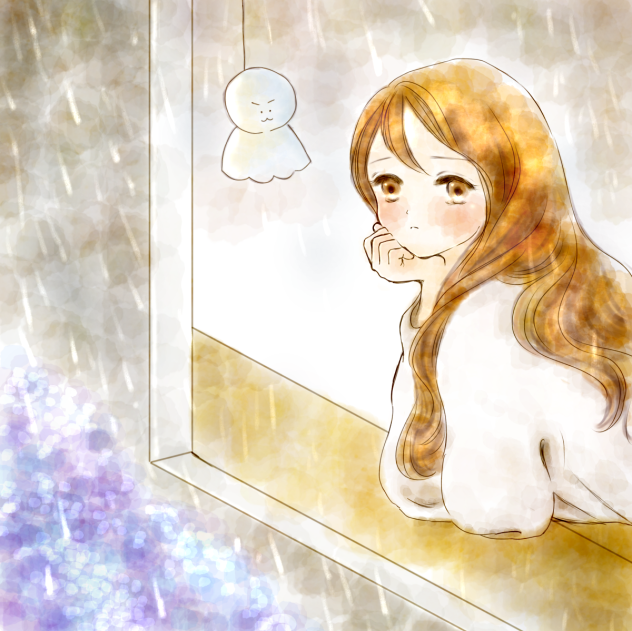 梅雨、雨が止んだらお買い物に行きたい女子高生。