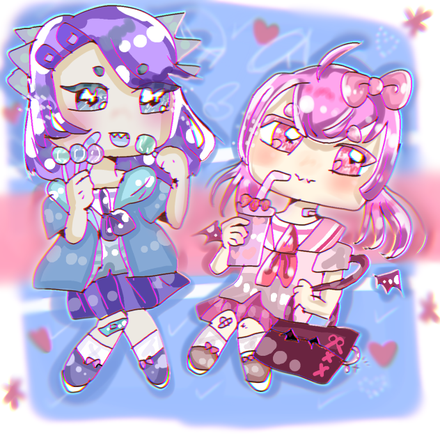 マシュマロとアメの登下校🍭