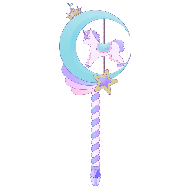 メリーゴーランドなゆめかわステッキ