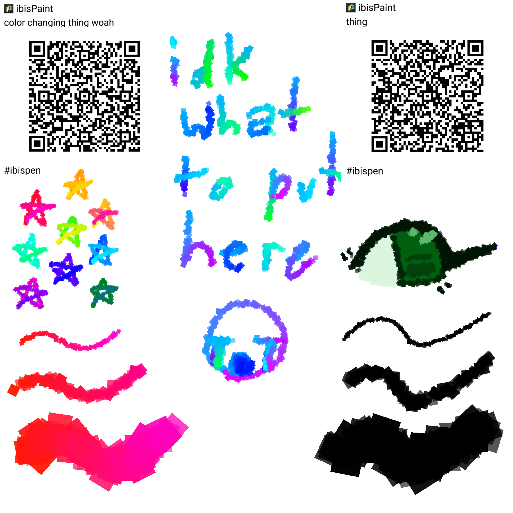 color changing brush and normal brush!!! - ibisPaint