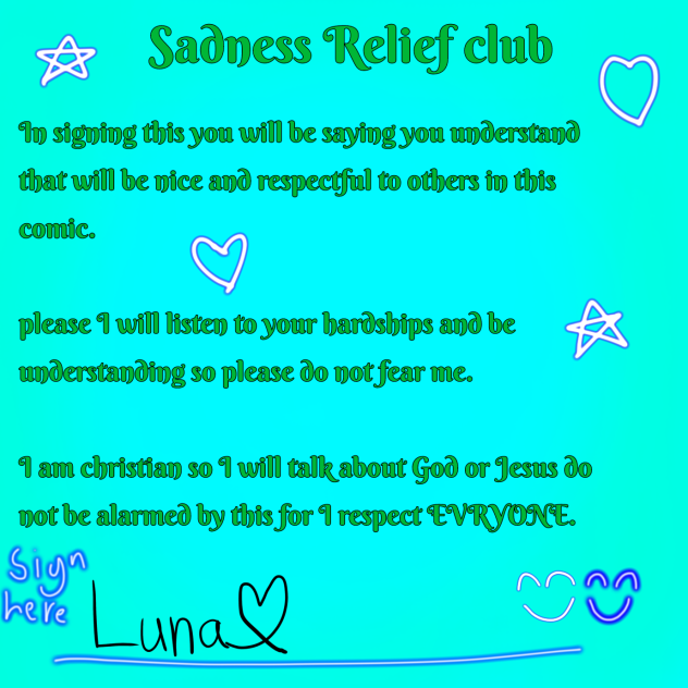 Sadness relief club signup!