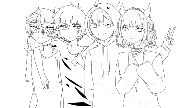 Bruh xấu vl (line art)