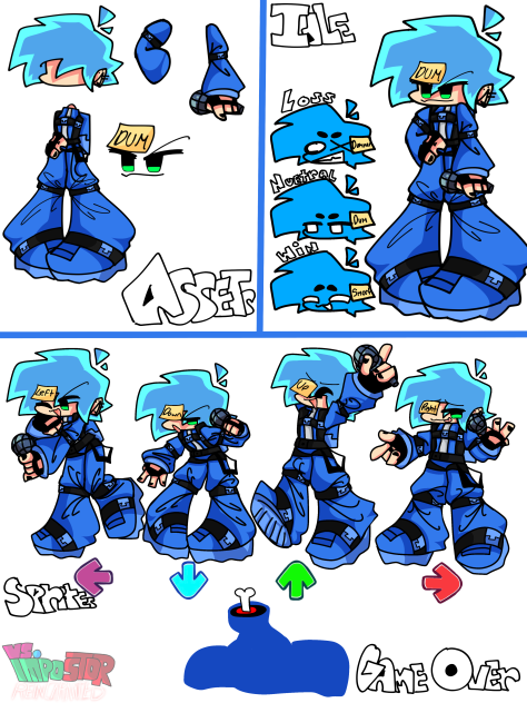 •Crewmate Boyfriend Spritesheet•