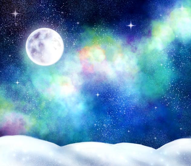 Winter starry sky