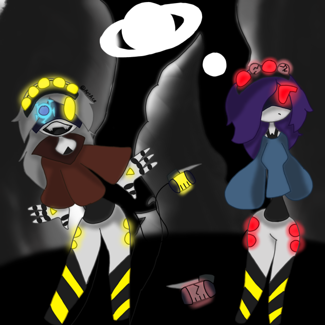 Redraw of my murder drone ocs